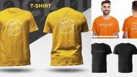 1002+ Front And Back Tshirt Mockup PSD File Download