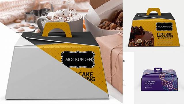 1015+ Cake Box Free Mockup Premium PSD Freebie