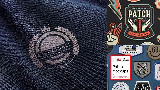 1019+ Embroidered Patch Mockup Psd Free PSD Download