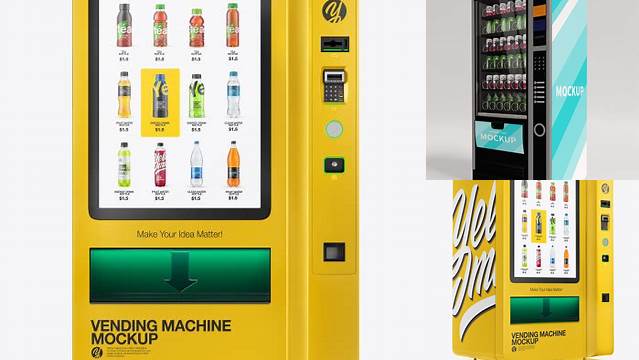 1032+ Vending Machine Mockup Mockup File Free Download