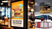 1043+ Food Kiosk Mockup Digital Download