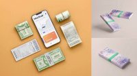 1044+ Mockup E Money Unique High-Resolution PSD