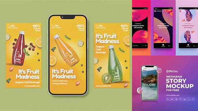 1051+ Instagram Stories Mockup PSD Free Download