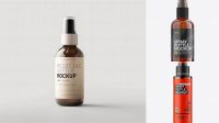 1054+ Amber Spray Bottle Mockup Free PSD