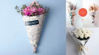 1058+ Flower Bouquet Mockup For Free Download