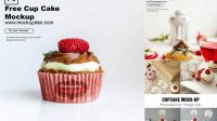 1074+ Cupcake Mockup Free Advanced Photoshop Design Free