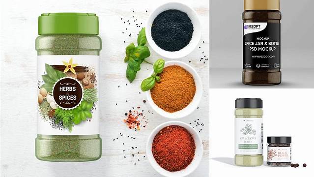 1075+ Spice Jar Mockup Free PSD for Creatives