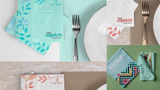 1092+ Napkins Mockup Free Digital Download