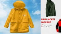 1105+ Rain Jacket Mockup Easy Editable