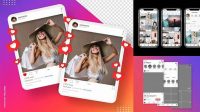 1115+ Mockup Instagram Feed Free Photoshop Mockup Design