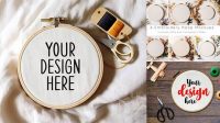 1120+ Embroidery Hoop Mockup Free Download Free