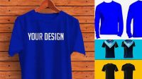 1133+ Mockup Baju Biru PSD Download