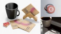 1143+ Mug And Coaster Mockup Free PSD File Download