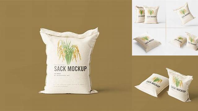 1148+ Rice Sack Mockup Download PSD Now