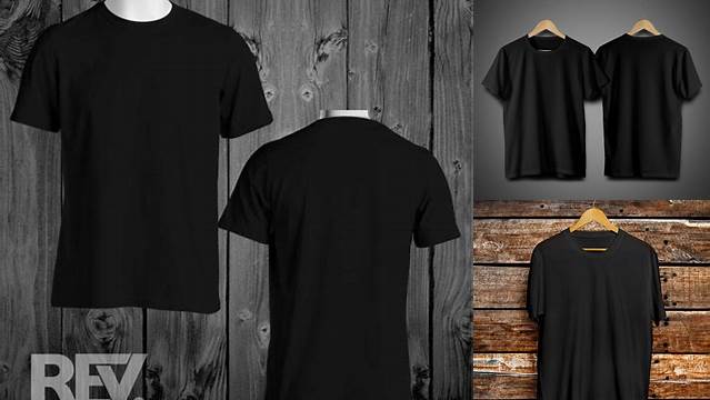 1150+ Mockup Kaos Hitam Polos Hd Free Mockup PSD