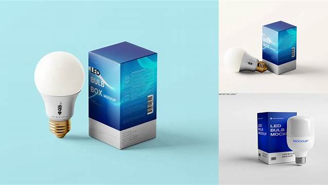 1156+ Bulb Box Mockup Easy Editable