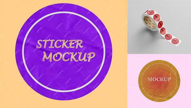 1167+ Round Sticker Mockup PSD Download