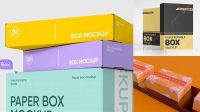 1182+ 3d Box Mockup Generator Editable and Customizable PSD