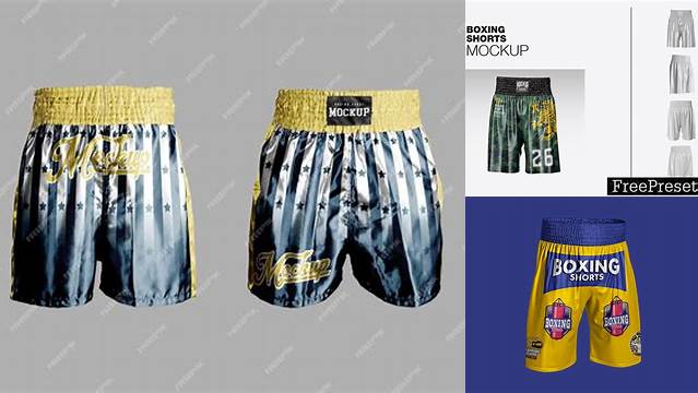 1193+ Boxing Shorts Mockup Customizable Design Files