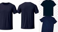 1193+ Mock Up Kaos Navy Digital Download