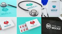 1199+ Medical Logo Mockup Professional PSD Mockup