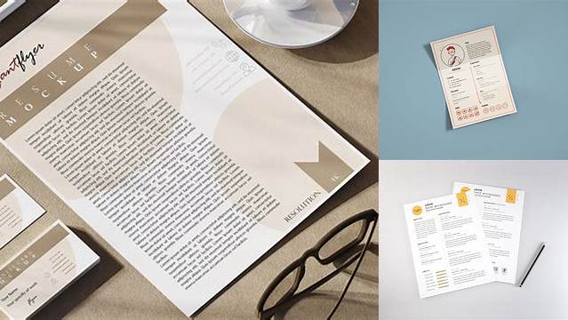 1207+ Resume Mockup Free Download Mockup PSD