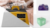 1212+ Cake Box Free Mockup Premium Design Freebie