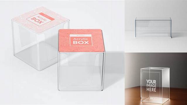 1222+ Acrylic Box Mockup Digital Download