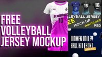 1233+ Volleyball Jersey Mockup Free Free PSD