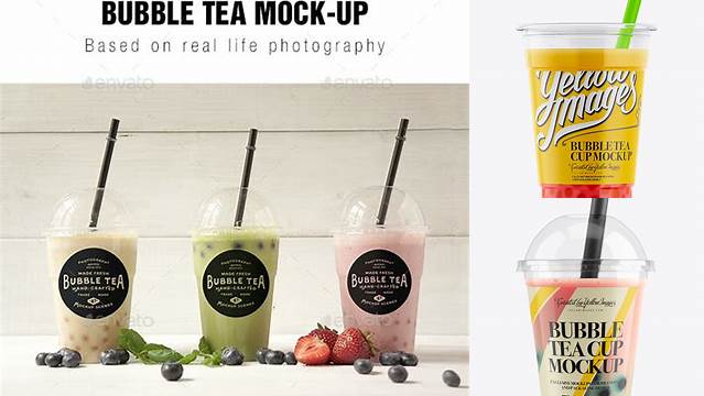 1238+ Bubble Tea Mock Up Digital Download