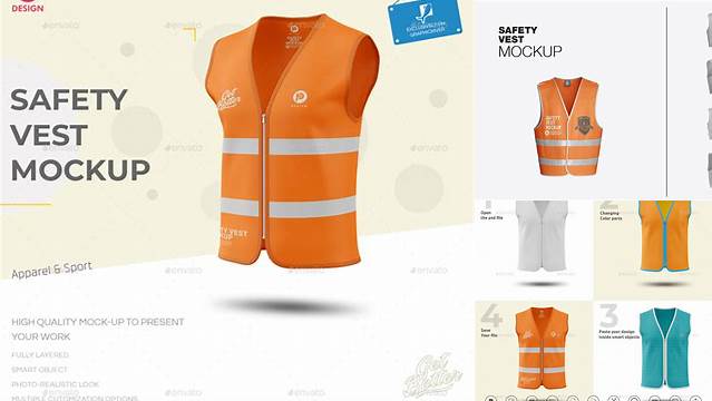 1242+ Safety Vest Mockup Easy Editable