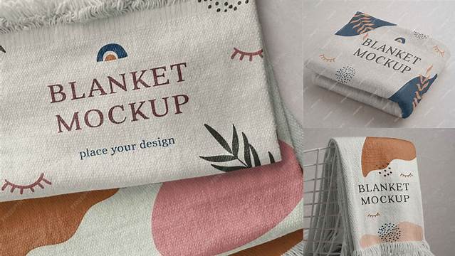 1254+ Blanket Mockup Free Download Customizable Design Files