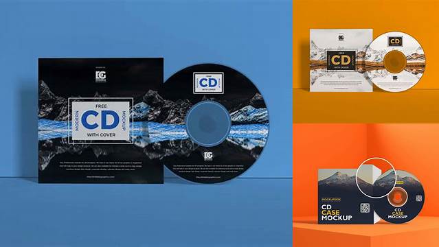 1254+ Cd Cover Mockup PSD Download