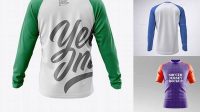 1256+ Raglan Long Sleeve Mockup Free Smart Object PSD