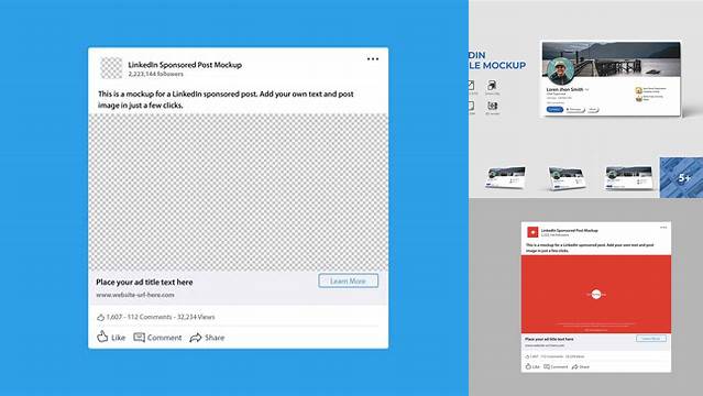 1258+ Linkedin Post Mockup Generator PSD Download