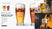 1280+ Beer Glass Mockup Free Editable Photoshop File