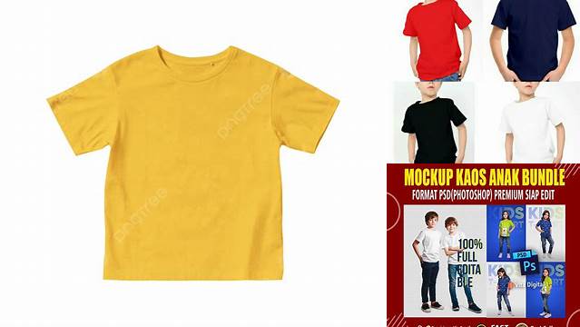 1283+ Mockup Kaos Anak Polos Editable and Customizable PSD