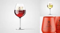 1283+ Wine Glass Mockup Free Free PSD