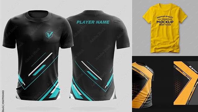 1287+ Gaming T Shirt Mockup Editable PSD File