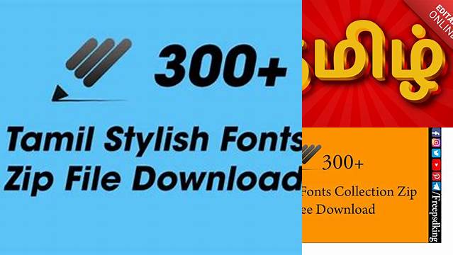 1296+ Tamil Stylish Fonts Ttf Zip File Download Professional PSD Resource