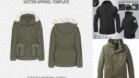 1301+ Mockup Jaket Parka Editable Photoshop File