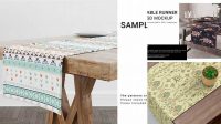 1304+ Table Runner Mockup Creative Design Mockup