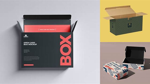 1312+ Free Open Card Box Mockup Digital Download