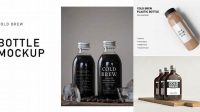 1318+ Cold Brew Bottle Mockup PSD File Download