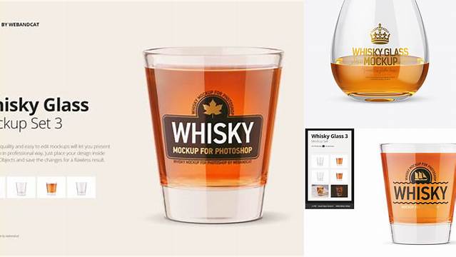 1319+ Whiskey Glass Mockup Free Free PSD for Creatives