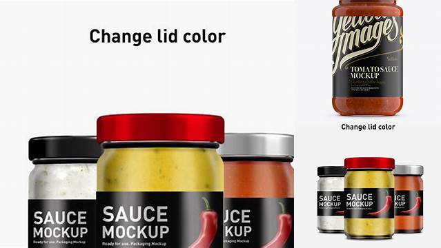 1330+ Sauce Jar Mockup Best for Showcase