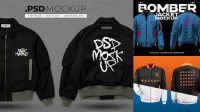 1332+ Jacket Bomber Mockup Easy to Use PSD