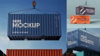 1345+ Shipping Container Mockup Premium Design Freebie