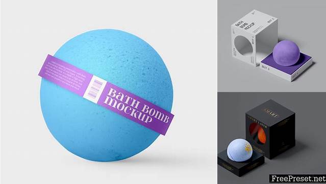 1350+ Bath Bomb Mockup Free Smart Layer PSD