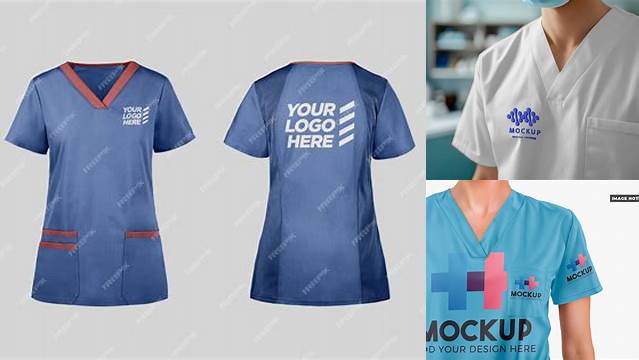 1351+ Medical Scrubs Mockup Professional PSD Mockup